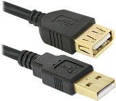 ШНУР USB-A(M)-USB-A(M) 5.0м USB02-17PRO USB2.0 AM-AF DEFENDER